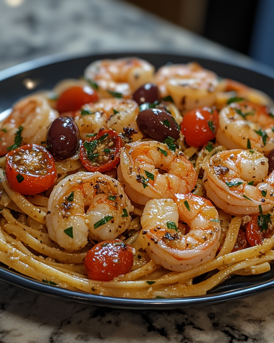 Mediterranean Shrimp Pasta Toss 1 Simple Surprising