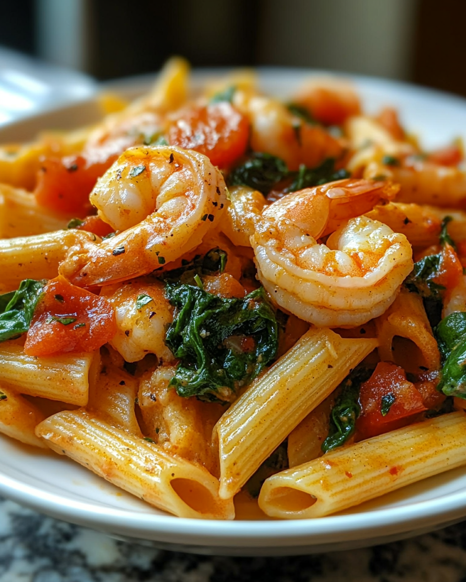 Spinach Tomato Shrimp Penne 5 Simple Comforting Recipe
