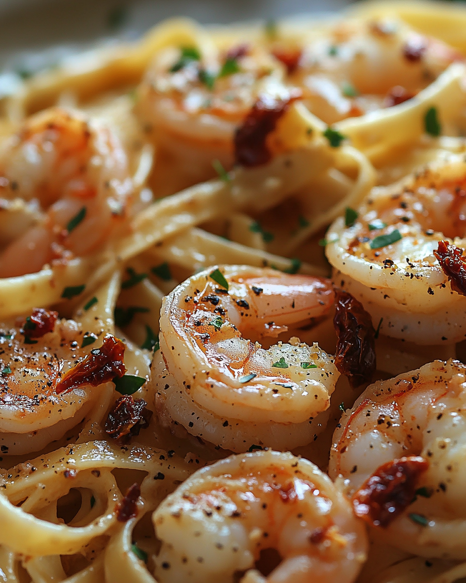 Sun-Dried Tomato Merry Me Shrimp Fettuccine 30-Min Ultimate Cozy Delight