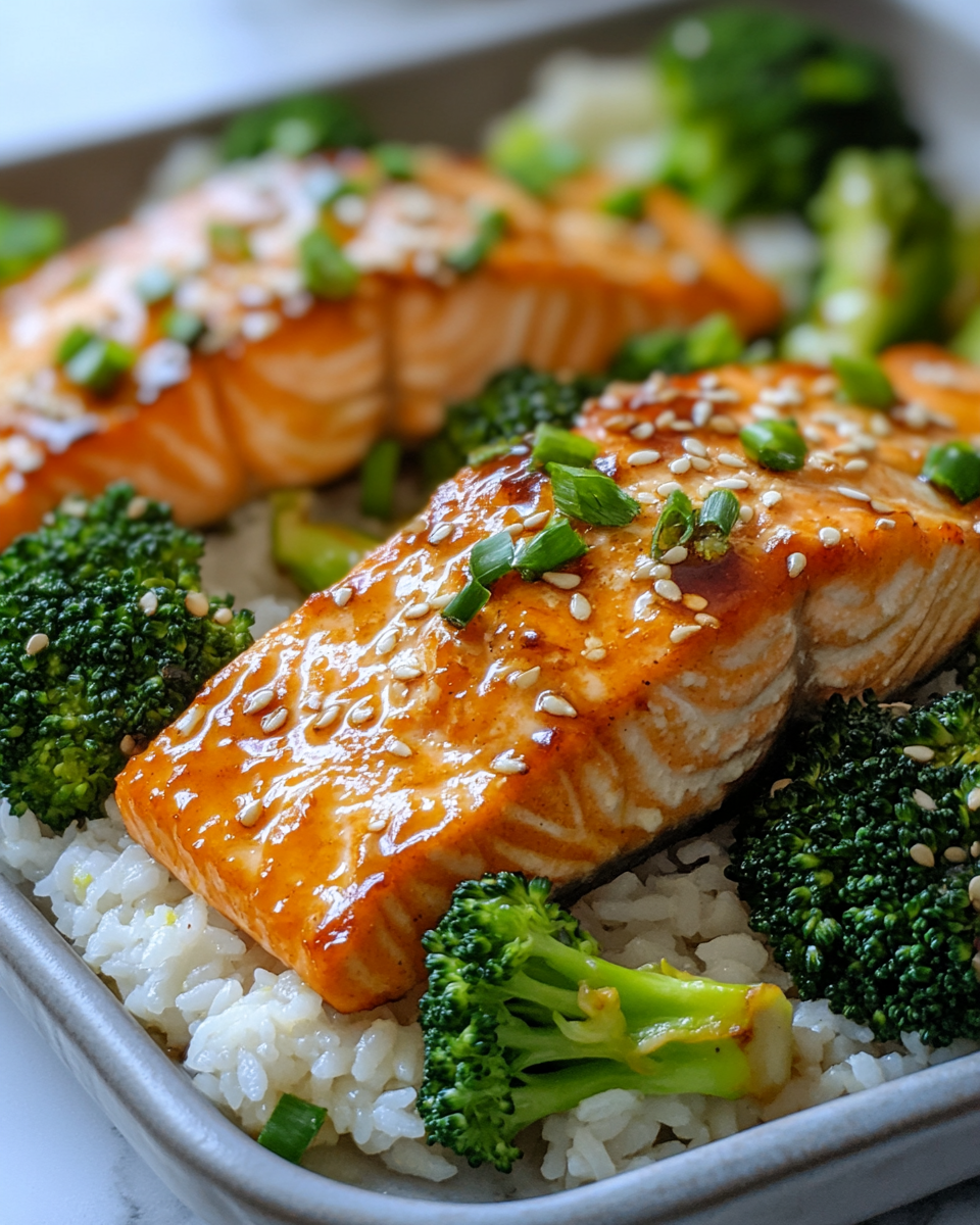Sheet Pan Teriyaki Salmon with Broccoli and Sesame Rice: 5 Authentic Hope